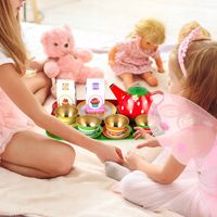 ZESTAW METALOWY DO HERBATKI HERBATY DLA DZIECI DO ZABAWY SERWIS KAWOWY 16el