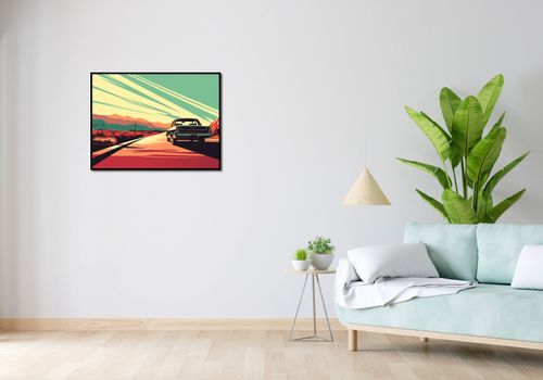 Plakat 80x60cm Droga przez Pustynię na Arena.pl