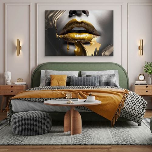 Obraz Do Salonu TWARZ Kobiety Usta Abstrakcja Efekt 3D Glamour 70cm x 50cm na Arena.pl