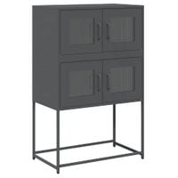 Komoda wysoka Antracyt 68x39x107 cm Stal