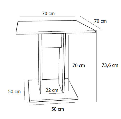 Stolik kuchenny Jula dąb sonoma/czarny na Arena.pl