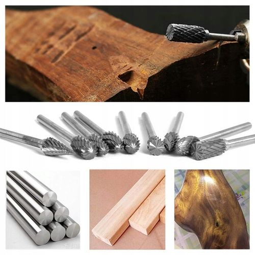 FREZY TRZPIENIOWE DO METALU 10SZT Z WĘGLIK WOLFRAMU Z WĘGLIKA na Arena.pl