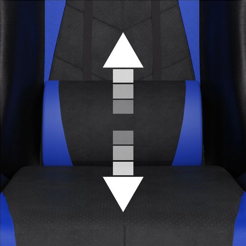 FOTEL GAMINGOWY CYBER CHAIRS X-POWER BLUE - BIUROWY Z MASAŻEM I PODNÓŻKIEM na Arena.pl