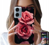 ETUI DO MOTOROLA MOTO G35 - PIĘKNE RÓŻOWE RÓŻE, KWIECISTE WZORY, CASE