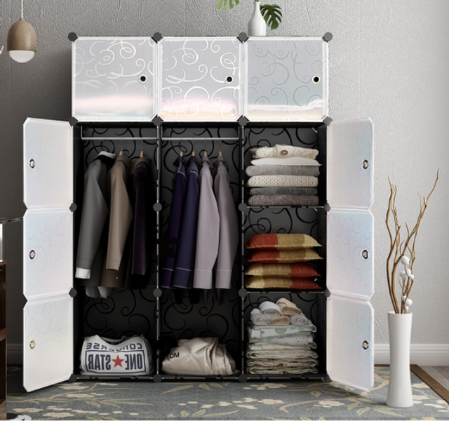 DUŻA SZAFA MODUŁOWA REGAŁ GARDEROBA 12X SZAFKA zdjęcie 4