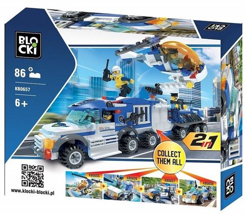 Klocki MYPOLICE 86 elementów 2w1 na Arena.pl