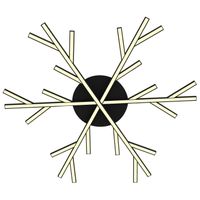 Plafon LAMPA sufitowa SAMOS A0017-130 Candellux metalowa OPRAWA art deco LED 40W 4000K śnieżynka czarna