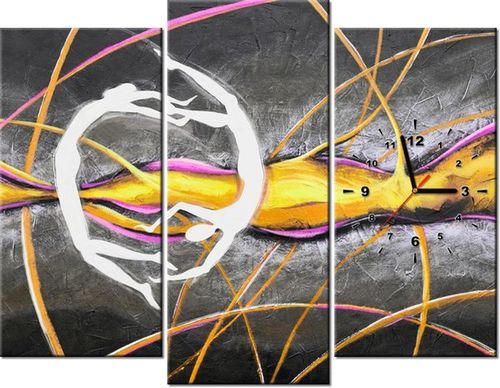 90CM 70 ZEGAR 3 ELEM WIRUJĄCE POSTACIE SCIENNY DRUK na Arena.pl