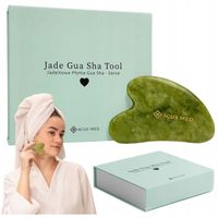 KAMIEŃ GUA SHA JADEITOWA PŁYTKA DO MASAŻU ACUS MED SERCE NATURALNY