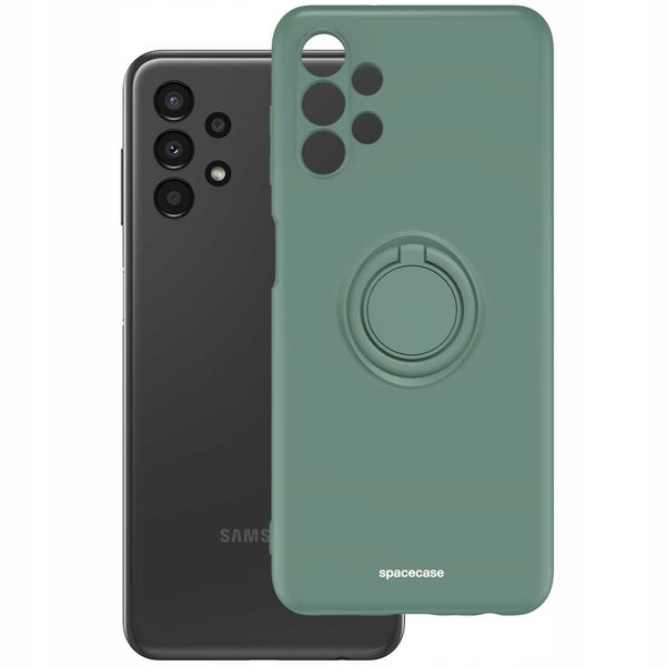 Spacecase Silicone Ring Galaxy A13 4G Dark Green zdjęcie 2