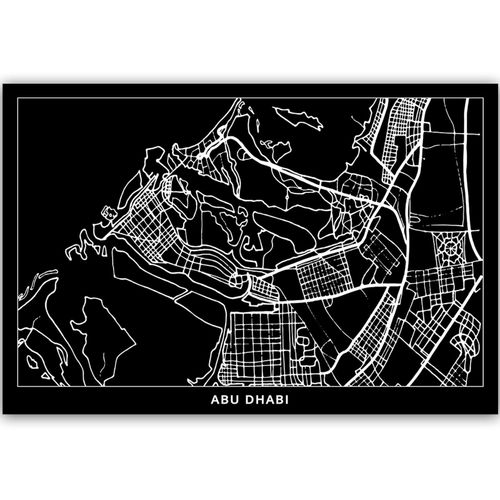 Deco Panel, Plan miasta Abu Dhabi 120x80 na Arena.pl