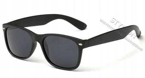 OKULARY z POLARYZACJĄ UNISEX NERDY czarne MATOWE PRZECIWSŁONECZNE UV400 na Arena.pl