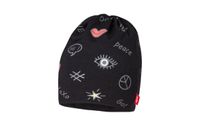 Broel KAJA czapka dla dziewczynki podwójna czarna 48-50