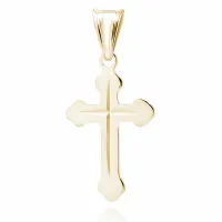 DELIKATNY DIAMENTOWANY POZŁACANY SREBRNY KRZYŻYK KRZYŻ ZE WZOREM