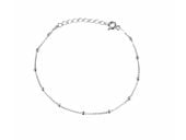 Elegancka rodowana srebrna bransoleta gwiazd celebrytka kulki kuleczki srebro 925 FZ025P2_B