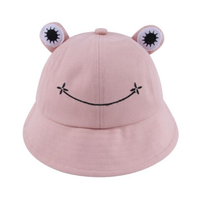 Bucket hat czapka kapelusz rybacki letni dziecięcy wygodny żabka różowy