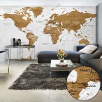 Fototapeta XXL - Mapa świata: Białe oceany II 500x280