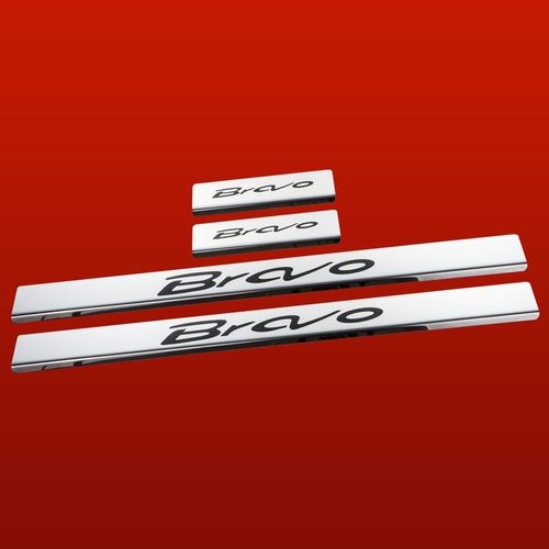Listwa progowa FIAT BRAVO MK2 Stal nierdzewna 304 połysk z czarnymi literam na Arena.pl
