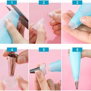 Rękaw Cukierniczy do Dekoracji Tortów 6 końcówek na Arena.pl