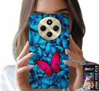 ETUI DO XIAOMI REDMI 14C 4G - NIEBIESKIE MOTYLKI, MOTYL, KOBIECE WZORY