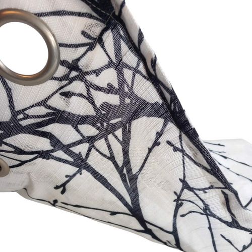 Zasłony z Motywem Gałęzi Drzew Biało-Czarne 2szt na Arena.pl