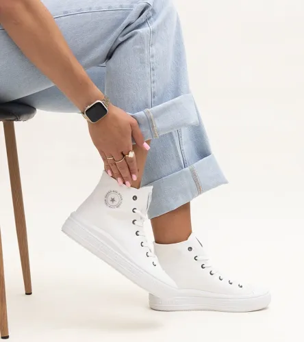 Białe wysokie trampki Big Star LL274A183 41 na Arena.pl