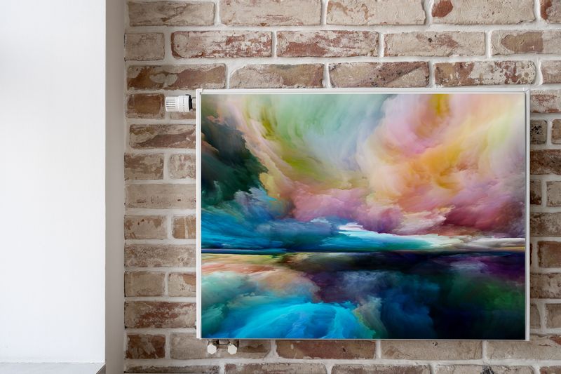 MASKOWNICA Magnetyczna Kaloryfera Chmury Abstrakcja 110cm x 60cm zdjęcie 6