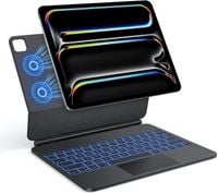 Etui z klawiaturą do iPad Pro 13 M4 2024 TECURS QWERTZ podświetlane