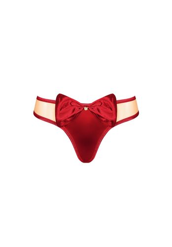 stringi rubinesa obsessive czerwone z kokardką l/xl na Arena.pl