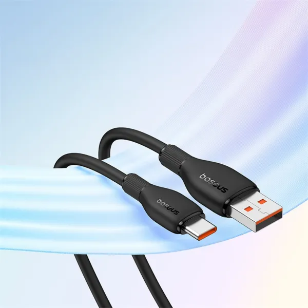 kabel baseus pudding series 100w usb-a - usb-c 2m - czarny zdjęcie 13