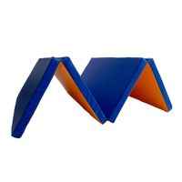 materac gimnastyczny Gamma 200x100 czteroczęściowy 10 cm niebiesko-żółty