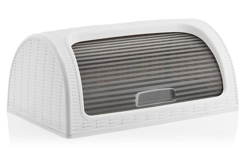 Chlebak pojemnik na pieczywo RATTAN biały tworzywo zdjęcie 1