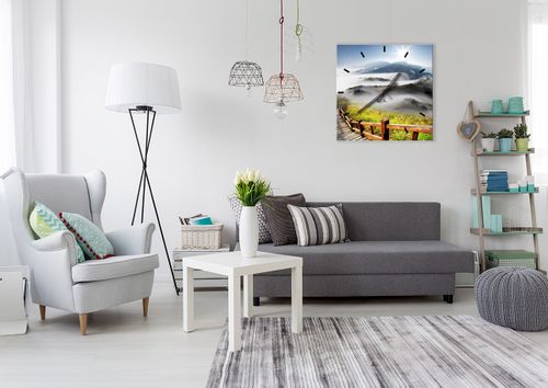 Zegar Ścienny - Góry Droga Mgła - 60X60 Cm - C3Ac60X60-2444 na Arena.pl