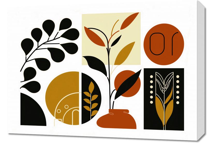 Obraz 70x50cm Kolaż Botaniczny zdjęcie 1