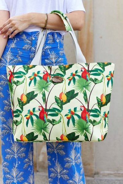 Torba Plażowa Duża Zapinana Na Zamek Torebka Shopper z Podszewką Piknik XXL zdjęcie 9