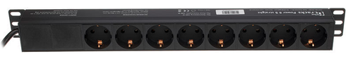 Listwa Zasilająca the t.racks Power 8 S RACK 1U 8 gniazd z tyłu 2m włącznik na Arena.pl