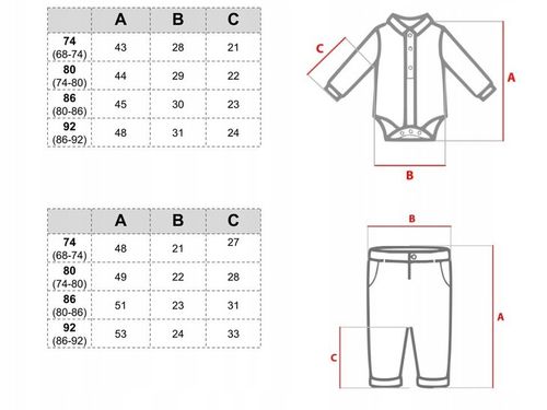 ELEGANCKI KOMPLET NIEMOWLĘCY Z KOSZULOBODY 86 na Arena.pl
