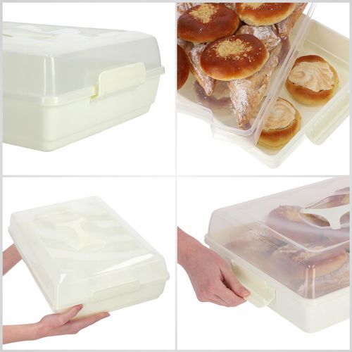 POJEMNIK PUDEŁKO NA CIASTO ŻYWNOŚĆ Z PRZYKRYWKĄ na Arena.pl