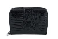 Ekskluzywny portfel damski lakierowany - Czarny