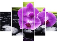 70 100CM OBRAZ 5 ELEM KAMIENIE STORCZYKI DRUK PŁÓTNO