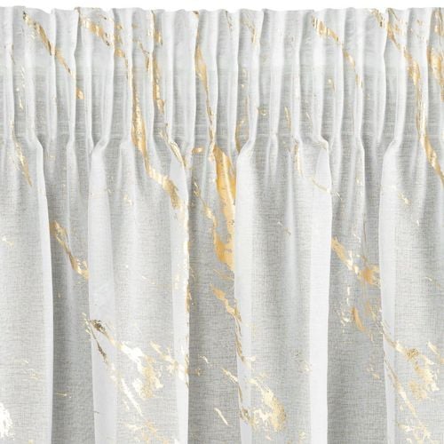 Firana Molly biała 140x270 cm taśma marszcząca z błyszczącym nadrukiem na Arena.pl