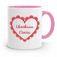 Kubek Różowy Prezent Dla Ukochanej Cioci! Z Nadrukiem Ze Zdjęciem