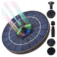 Fontanna SOLARNA pływająca efekty RGB z pompą do OCZKA wodnego STAWU 16cm