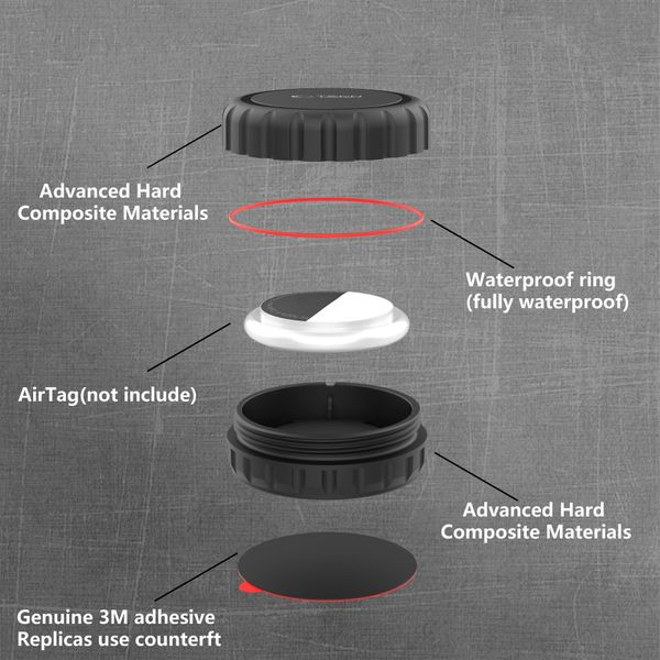 tech-protect 3m pouch apple airtag 1 / 2 black zdjęcie 5