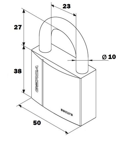 GERDA SECURE 4 KŁÓDKI SYSTEM JEDNEGO KLUCZA 50 na Arena.pl