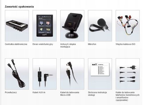 Bury CC9056 - samochodowy zestaw głośnomówiący LCD ISO Bluetooth do radia na Arena.pl