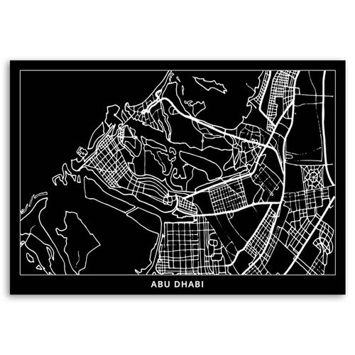FOTO OBRAZ NA PŁÓTNIE Abu Dhabi Plan Miasta 90x60 na Arena.pl
