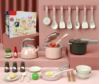 ZABAWKOWA KUCHNIA DLA DZIECI ZESTAW KUCHENNY DO GOTOWANIA |32 ELEMENTY|