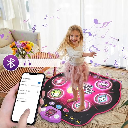 MATA DO TAŃCZENIA MUZYCZNA DLA DZIECI INTERAKTYWNA LED BLUETOOTH 27× POZIOM na Arena.pl