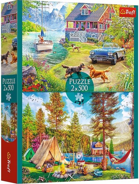 PUZZLE 2 X 500 LETNI RELAX TREFL zdjęcie 1